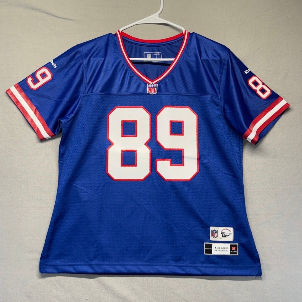 Reebok Mark Bavaro #89 NY Giants Women's L NFL VTG 1991 Collection Jersey